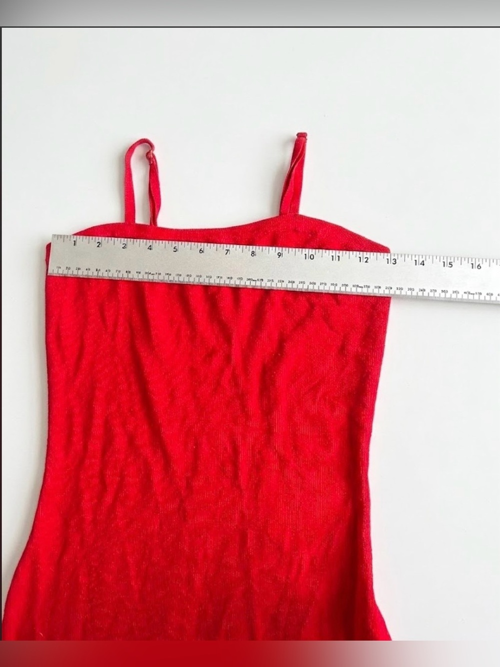 12th Tribe Red Spaghetti-Strap Midi Dress size M - Picture 4 of 7